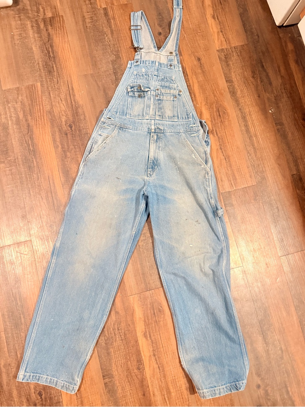 Light Blue Men's Wolverine Distressed Denim Overalls